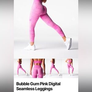 NVGTN - Bubble Gum Pink Digital Seamless Leggings